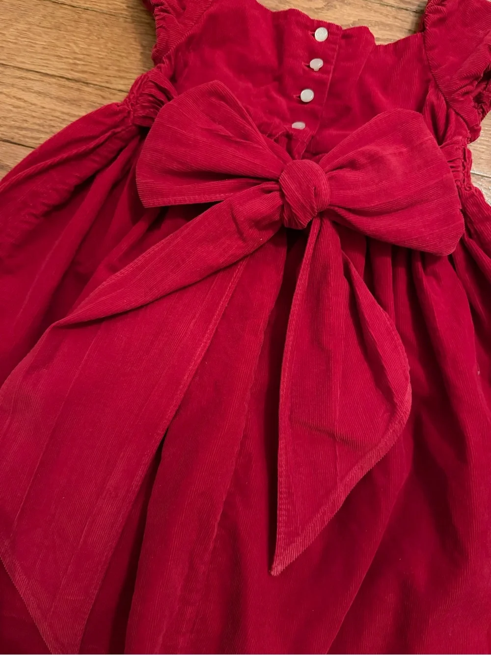 Ralph Lauren Vintage Fine Corduroy Smocked Holiday Dress